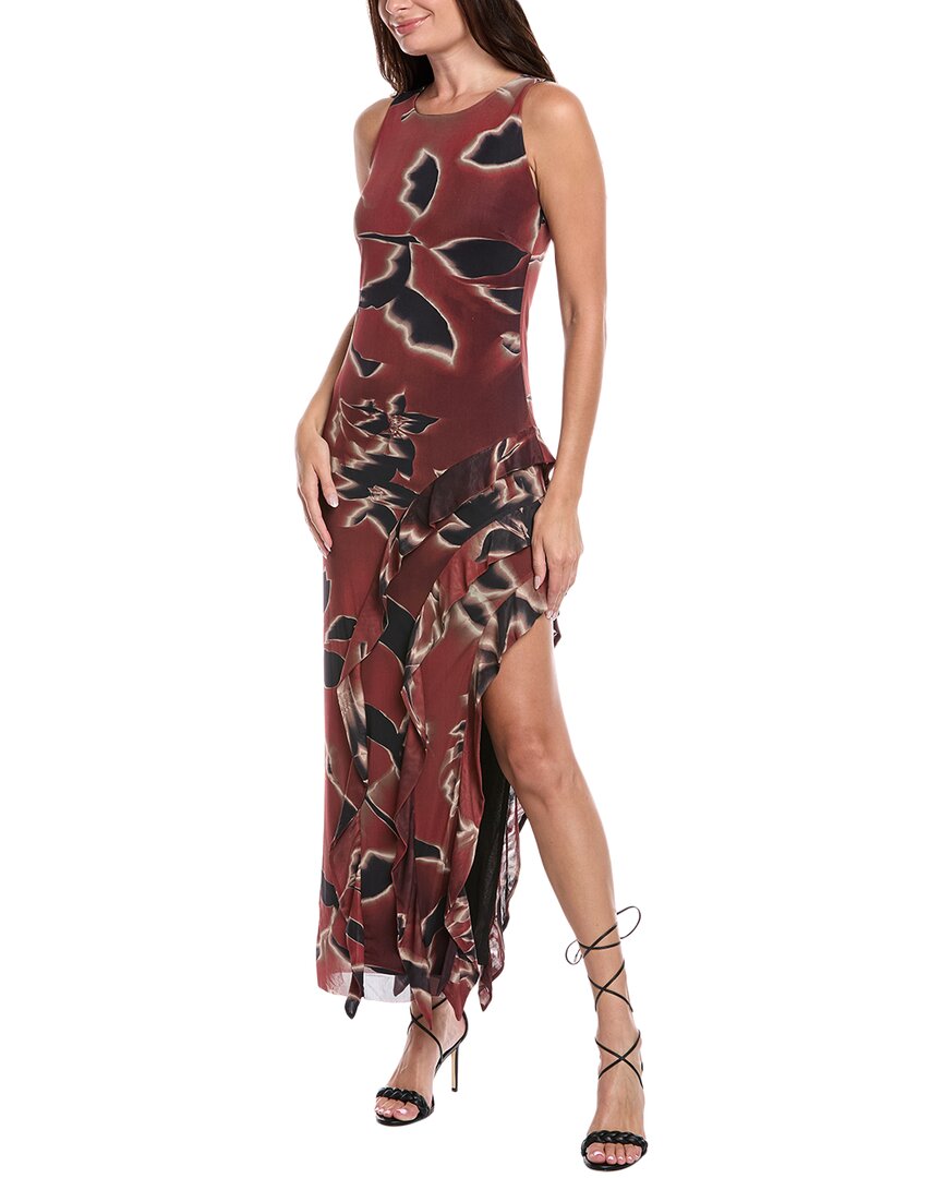 Kenneth Cole Ruffle Maxi Dress