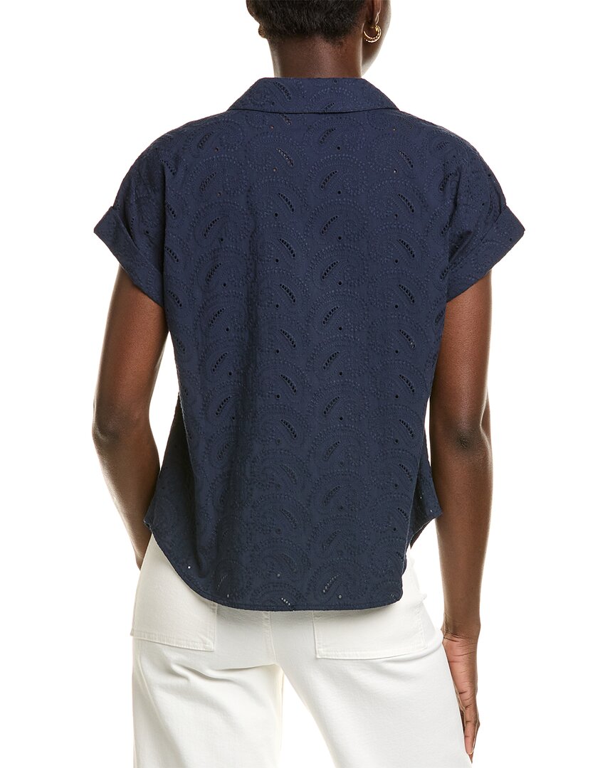 Brooks Brothers Brooks Brothers Womens  Eyelet Shirt, M, Blue
