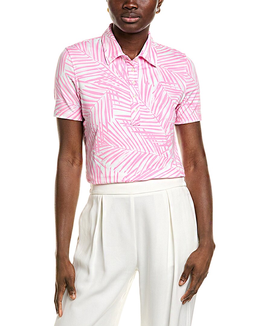Brooks Brothers Printed Jersey Polo Shirt Pink