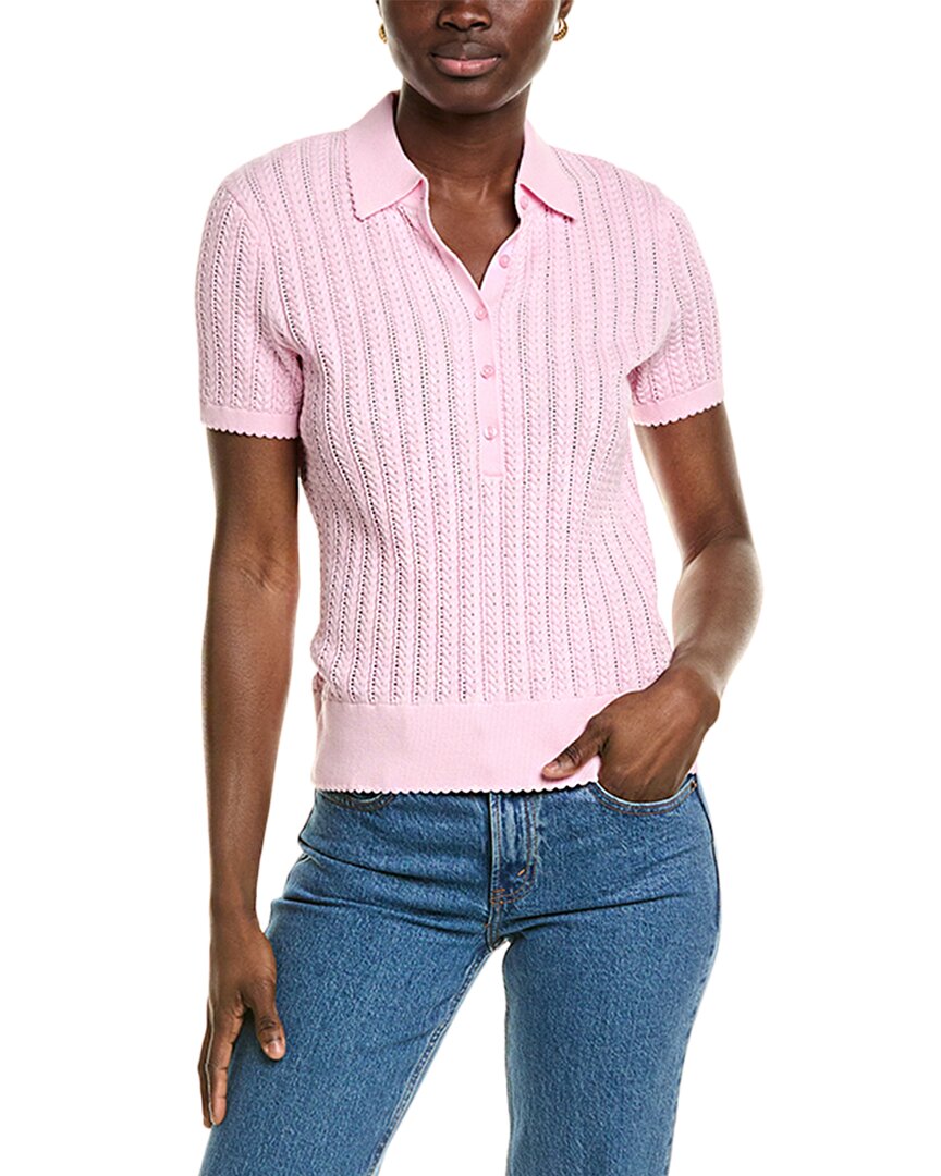 Brooks Brothers Pointelle Sweater Pink Regular 12 (L)