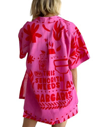 ESEA Esea 2Pc Linen-Blend Shirt & Short Set