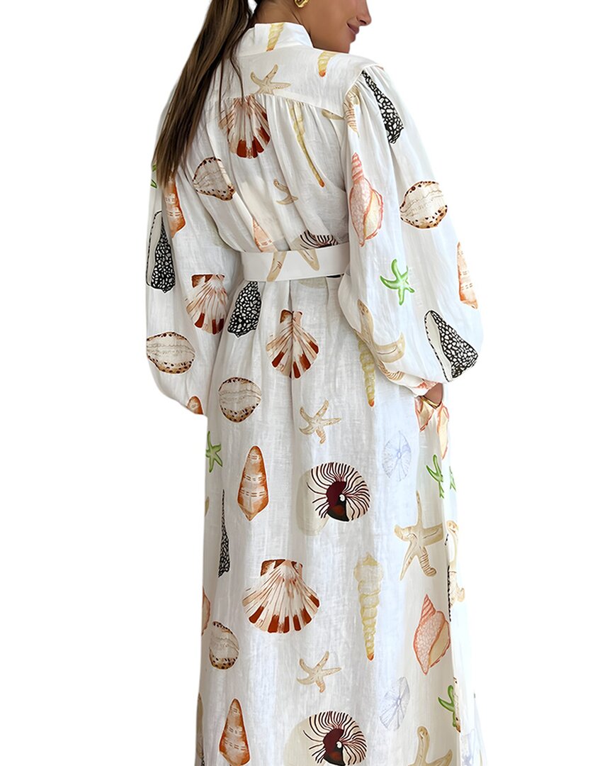 Esea Linen-Blend Midi Dress