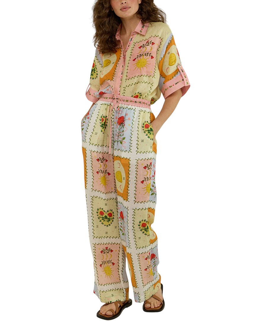 ESEA Esea 2Pc Linen-Blend Shirt & Pant Set