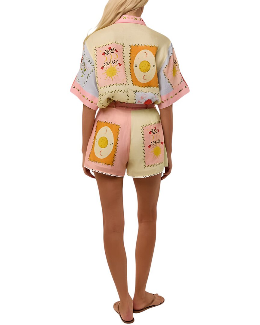 ESEA Esea 2Pc Linen-Blend Shirt & Short Set