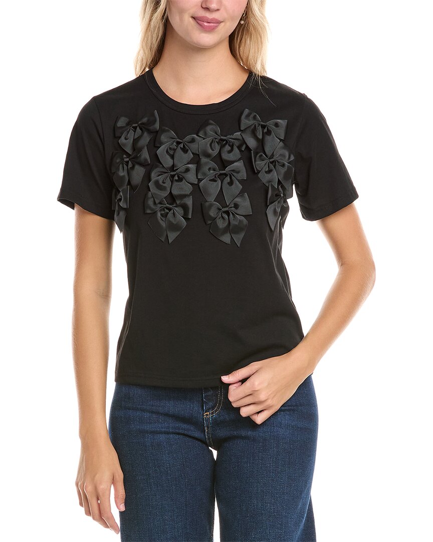 Gracia Ribbon Top Black