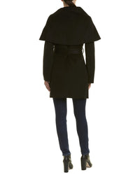 Tahari Maria Belted Wool-Blend Coat