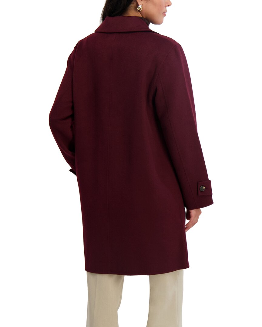 Tahari Mari Long Wool-Blend Coat