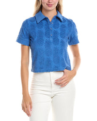 Tori Richard Pineapple Bungalow Charlene Top Blue
