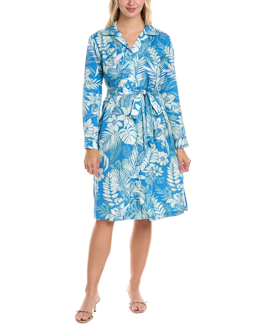 Tori Richard Rhapsody In Blue Hadleigh Shirtdress