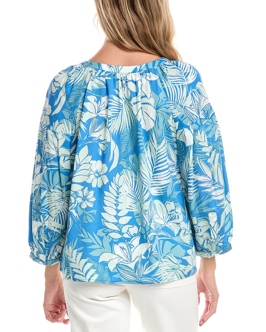 Tori Richard Rhapsody In Blue Selah Blouse