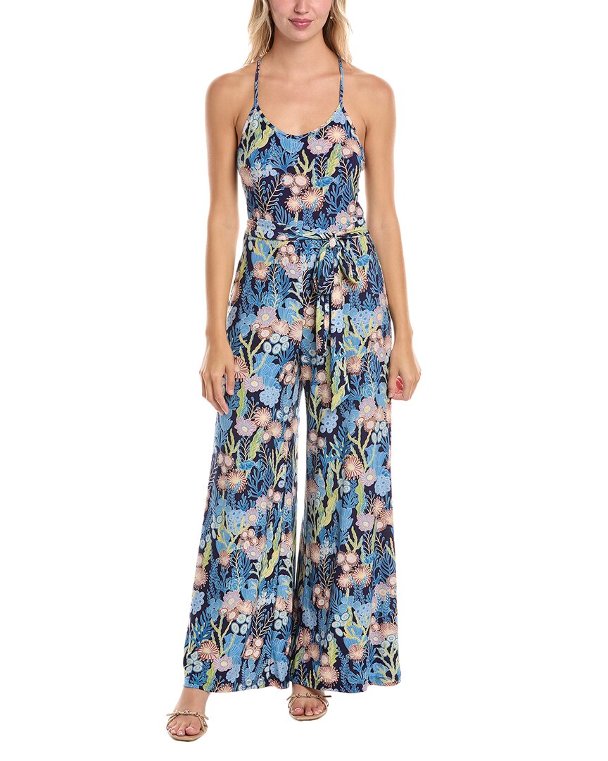 Tori Richard Friends & Anemones Brady Jumpsuit Blue