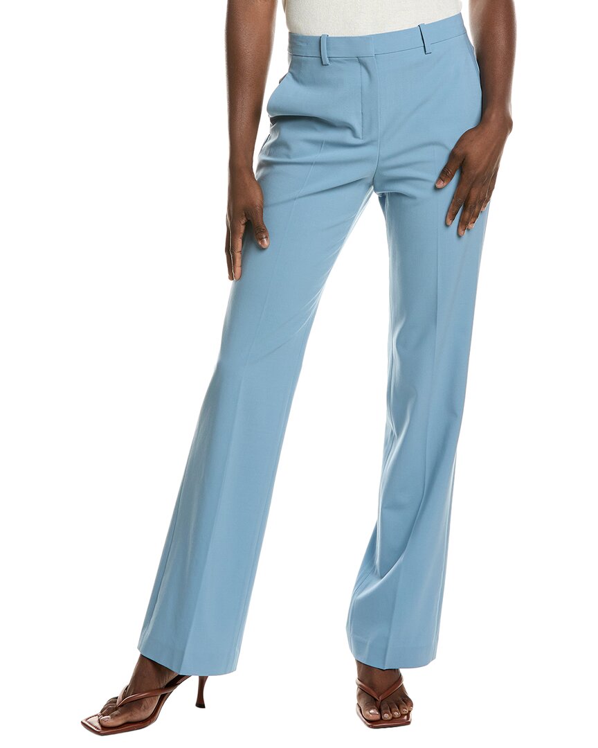 Theory Slim Wool-Blend Trouser Blue
