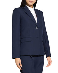 Theory Zip Sleeve Wool-Blend Jacket Blue