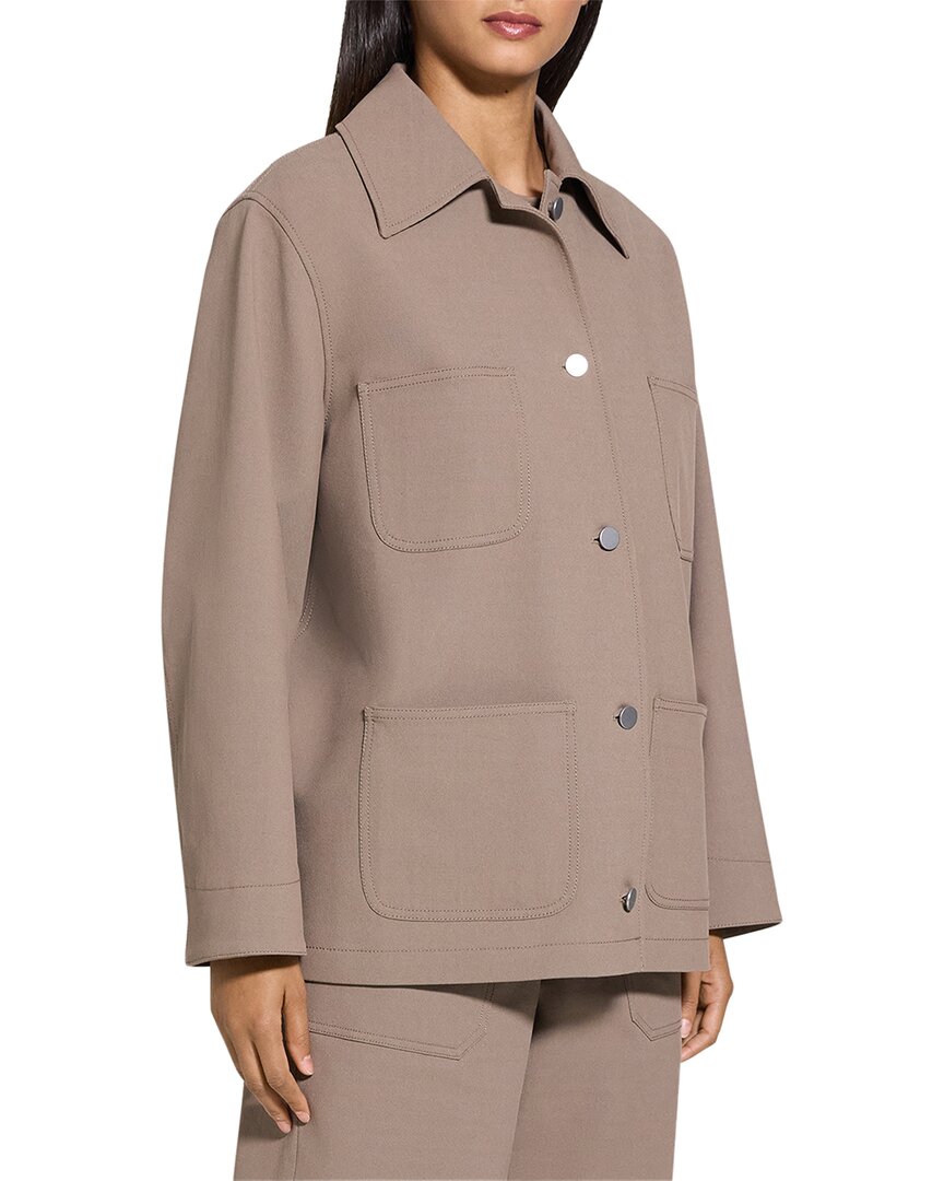 Theory Utility Jacket Brown Multi