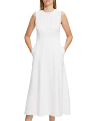 Theory Volume Dart Linen-Blend Dress