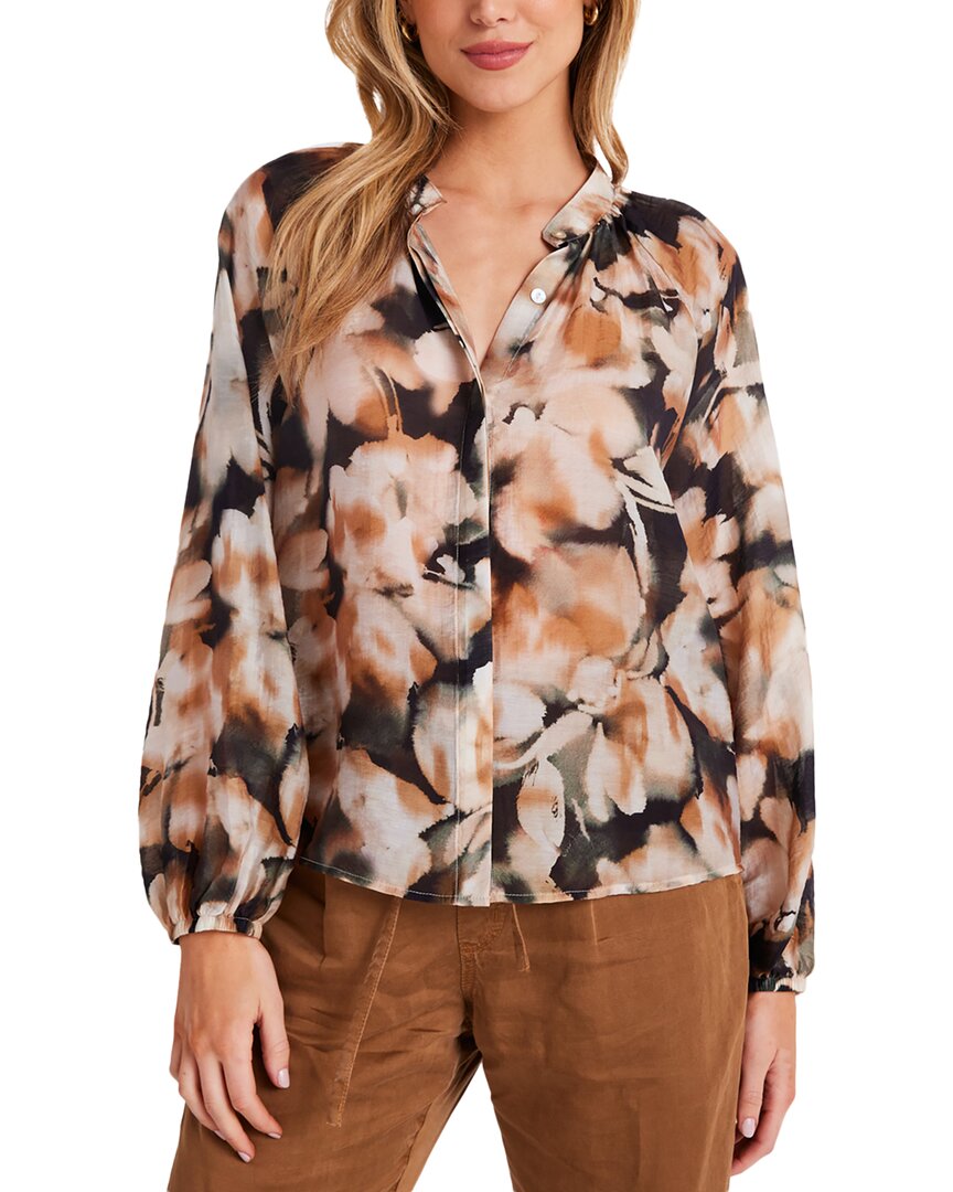 Bella Dahl Bella Dahl Long Sleeve Shirred Raglan Button-Up Shirt