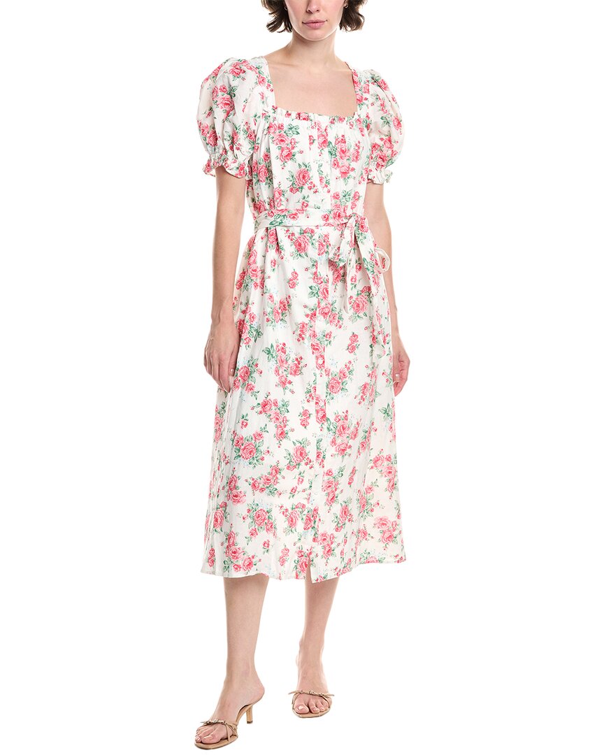 Endless Rose Floral Linen-Blend Midi Dress