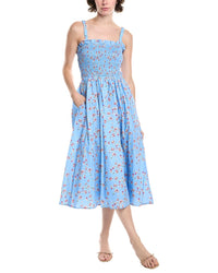 Endless Rose Floral Print Midi Dress Blue