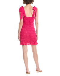 Endless Rose Bow Linen-Blend Mini Dress