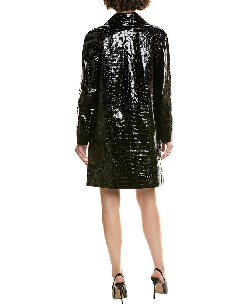 Michael Kors Collection Michael Kors Collection Croc-Embossed Leather Coat