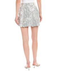 Michael Kors Collection Metallic Leather Mini Skirt