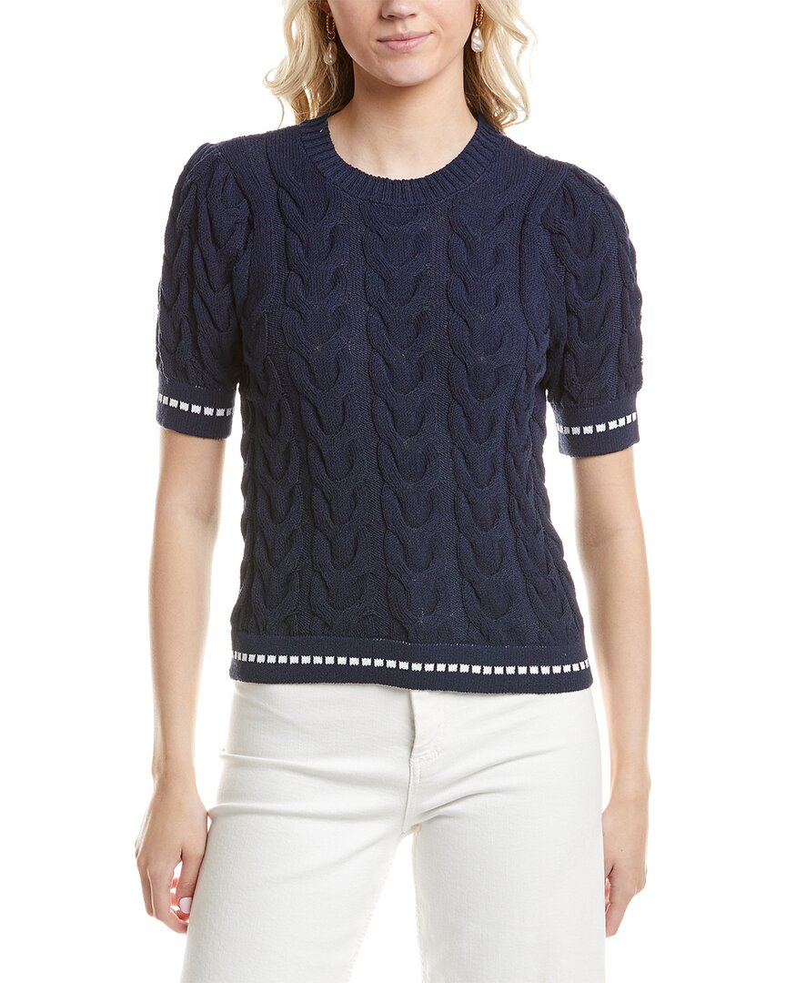Design History Puff Sleeve Sweater Navy