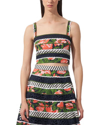 Carolina Herrera Thick Strap Crop Top 6 Blue