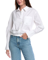 Sam Edelman Dith Elastic Hem Shirt White