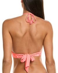 La Blanca Island Palm Banded Halter Bra Bikini Top