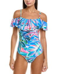 La Blanca La Blanca Palm Off-The-Shoulder One-Piece