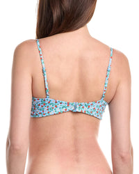 Sea Ny Lilly Print Tie-Front Bikini Top