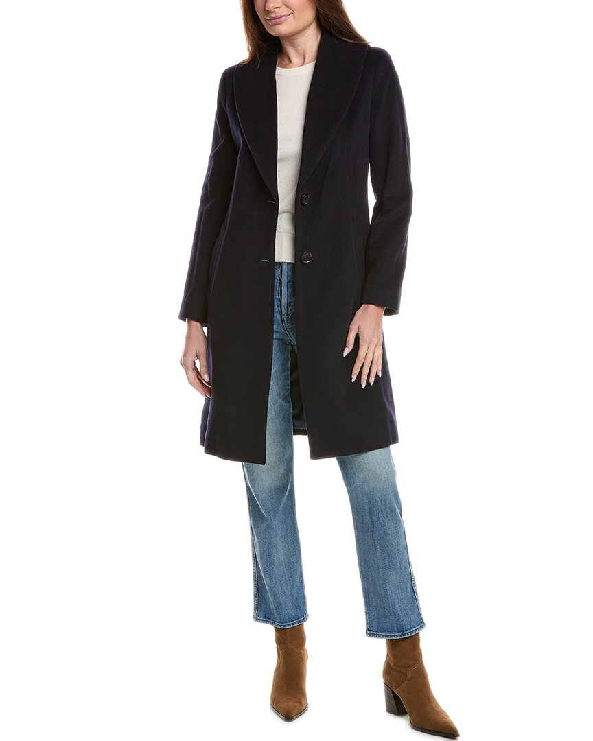 Sofiacashmere Shawl Collar Wool & Cashmere-Blend Coat