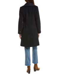 Sofiacashmere Shawl Collar Wool & Cashmere-Blend Coat
