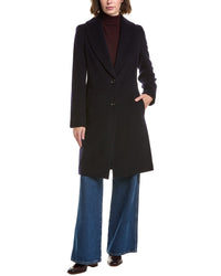 Sofiacashmere Shawl Collar Wool & Cashmere-Blend Coat