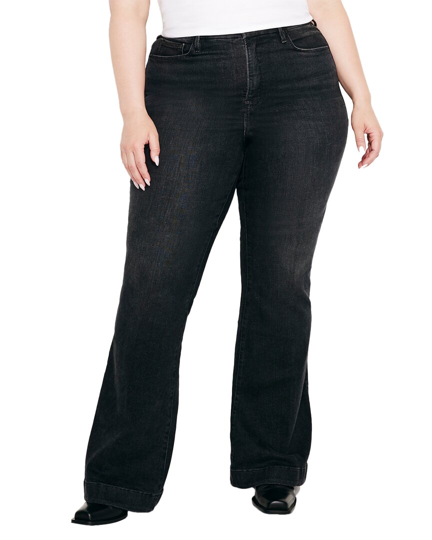 Good American Good Legs Flare Black Jean Black