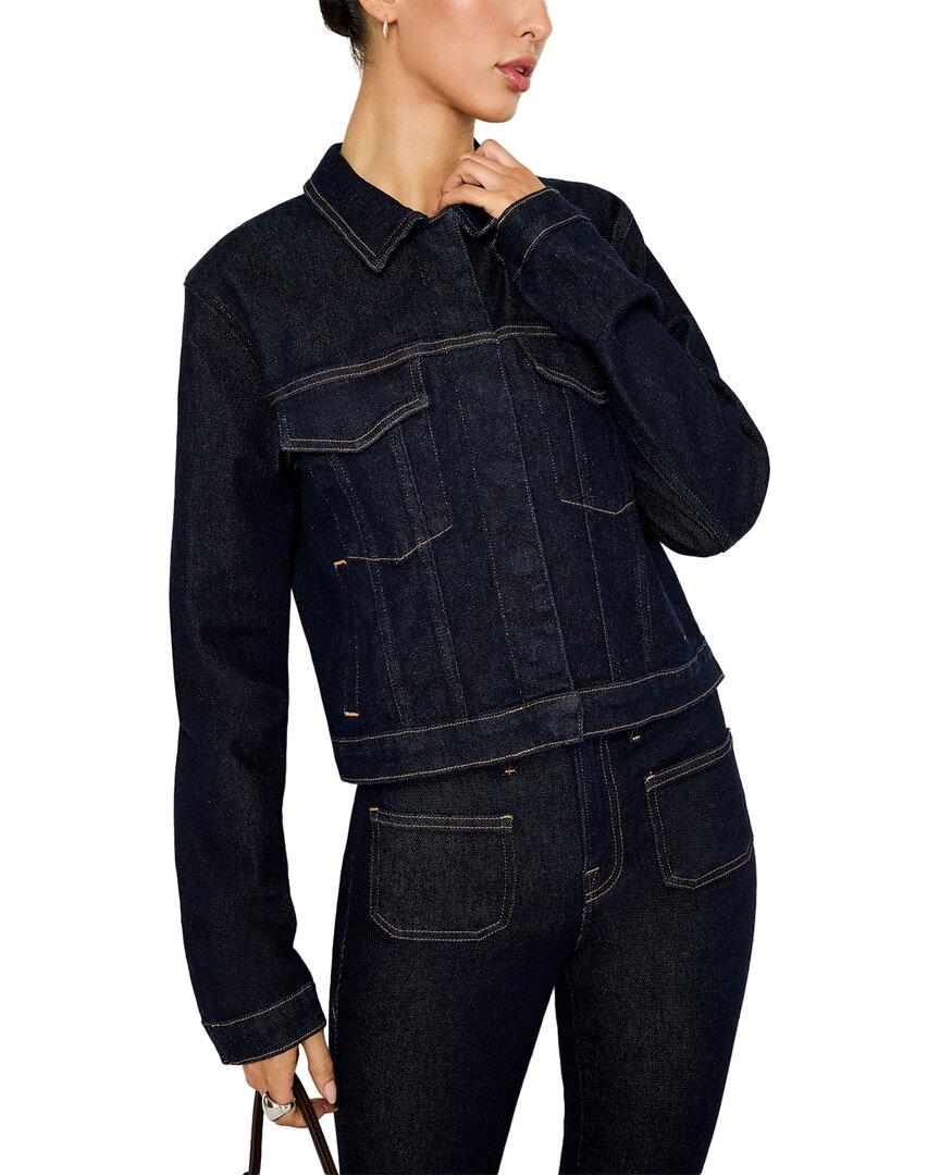 Good American Committed Denim Jacket Blue