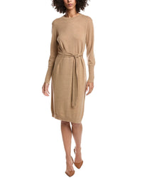 Forte Cashmere Wool & Cashmere-Blend Crew Neck Dress