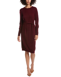 Forte Cashmere Forte Cashmere Wool & Cashmere-Blend Crew Neck Dress