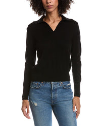 Forte Cashmere Wool & Cashmere-Blend Crystal Polo Sweater