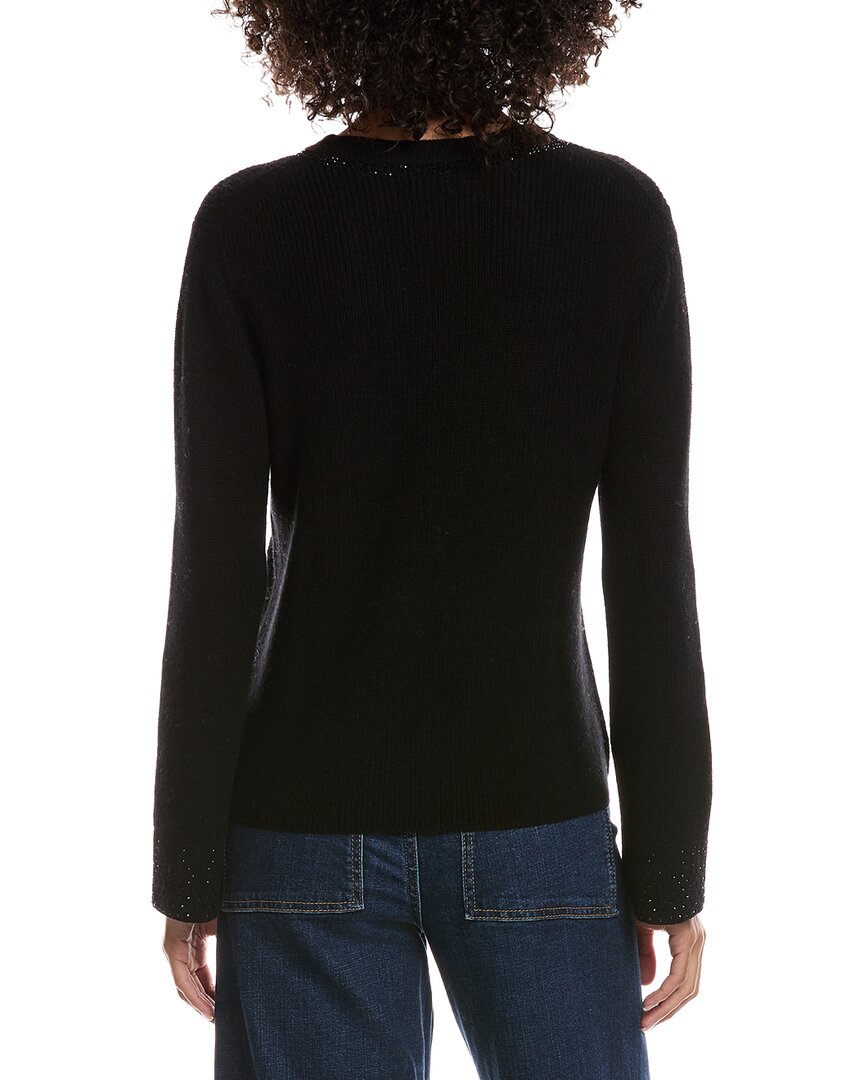Forte Cashmere Studded Wool & Cashmere-Blend Sweater