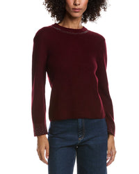 Forte Cashmere Studded Wool & Cashmere-Blend Sweater