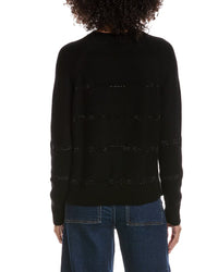 Forte Cashmere Crystal Wool & Cashmere-Blend Raglan Sweater