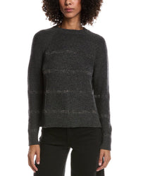 Forte Cashmere Crystal Wool & Cashmere-Blend Raglan Sweater