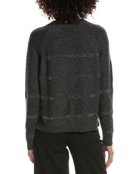 Forte Cashmere Crystal Wool & Cashmere-Blend Raglan Sweater