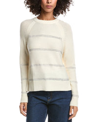 Forte Cashmere Crystal Wool & Cashmere-Blend Raglan Sweater