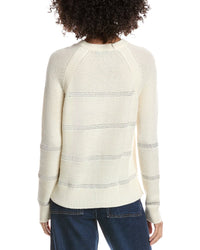 Forte Cashmere Crystal Wool & Cashmere-Blend Raglan Sweater