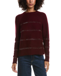 Forte Cashmere Crystal Wool & Cashmere-Blend Raglan Sweater