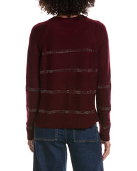 Forte Cashmere Crystal Wool & Cashmere-Blend Raglan Sweater