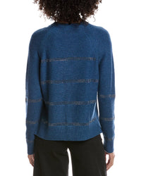 Forte Cashmere Crystal Wool & Cashmere-Blend Raglan Sweater