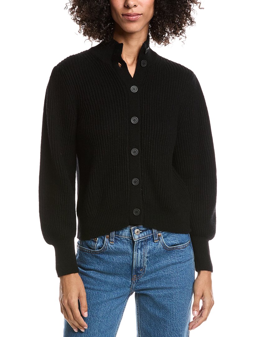 Forte Cashmere Button Wool & Cashmere-Blend Cardigan